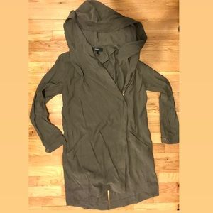 Forever 21 Olive Green Trench With Hood